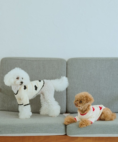 ROPE' PICNIC（ロペピクニック）の「【DOG】ランダムハートニット（ペットウェア・レディース・ブラック/レッド・M size/S/M/L）」の5枚目の写真