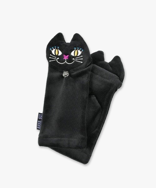 ANNA SUI（アナスイ）の「TITI フード付き 2WAY手袋（手袋・レディース・ライトピンク/ブラック/グレー/ライトグレー・FREE）」の2枚目の写真