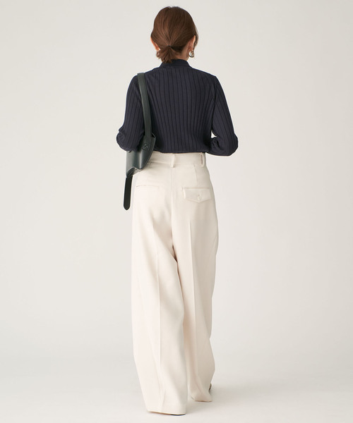 SLOANE(スローン)の「SLOANE スローン 18Gワイドリブポロカーディガン SL10W-9 44(カーディガン/ボレロ・レディース・ブラック/ネイビー・SMALL)」の14枚目の写真