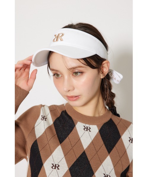 RIENDA GOLF】RRロゴリボン付きサンバイザー 秋服 冬服（サンバイザー