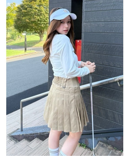 RIENDA GOLF】RRロゴリボン付きサンバイザー 秋服 冬服（サンバイザー