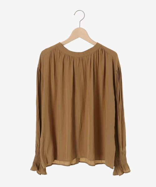 le.coeur blanc(ルクールブラン)の「パウダーサテン2WAYブラウス(シャツ/ブラウス・レディース・ダークブラウン/キャメル/アイボリー/ダークグリーン・38)」の14枚目の写真