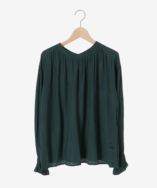 le.coeur blanc(ルクールブラン)の「パウダーサテン2WAYブラウス(シャツ/ブラウス・レディース・ダークブラウン/キャメル/アイボリー/ダークグリーン・38)」の13枚目の写真