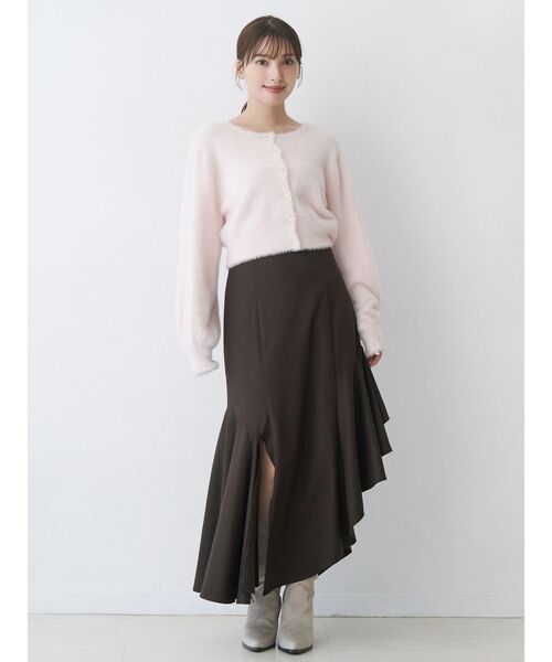 MERCURYDUO(マーキュリーデュオ)の「ミニシャギークルーネックカーディガン(カーディガン/ボレロ・レディース・アイボリー/グレー/ベビーピンク/ラベンダー・FREE)」の13枚目の写真