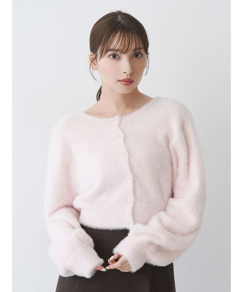 MERCURYDUO(マーキュリーデュオ)の「ミニシャギークルーネックカーディガン(カーディガン/ボレロ・レディース・アイボリー/グレー/ベビーピンク/ラベンダー・FREE)」の15枚目の写真