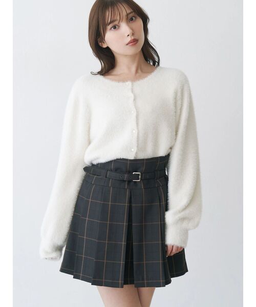 MERCURYDUO(マーキュリーデュオ)の「ミニシャギークルーネックカーディガン(カーディガン/ボレロ・レディース・アイボリー/グレー/ベビーピンク/ラベンダー・FREE)」の18枚目の写真