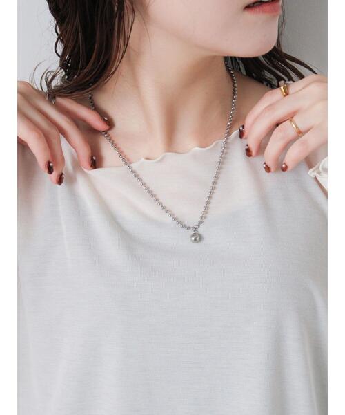 ehka sopo(エヘカソポ)の「◎シアーメローカットソー(Tシャツ/カットソー・レディース・ブラック/オフホワイト/ベージュ・F)」の6枚目の写真