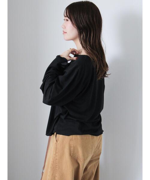 ehka sopo(エヘカソポ)の「◎シアーメローカットソー(Tシャツ/カットソー・レディース・ブラック/オフホワイト/ベージュ・F)」の14枚目の写真