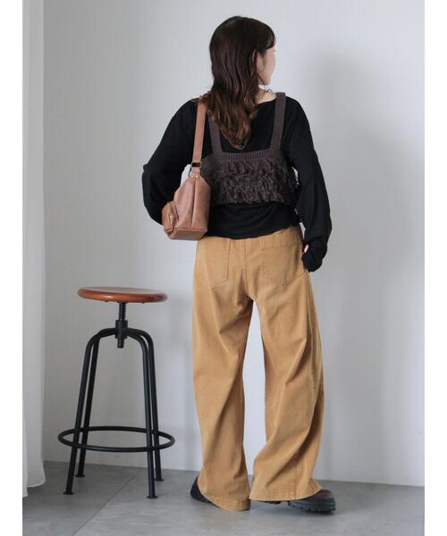 ehka sopo(エヘカソポ)の「◎シアーメローカットソー(Tシャツ/カットソー・レディース・ブラック/オフホワイト/ベージュ・F)」の18枚目の写真