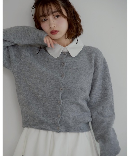 jumelle（ジュメロ）の「襟付き2wayカーディガン（カーディガン/ボレロ・レディース・グレー・FREE）」の5枚目の写真