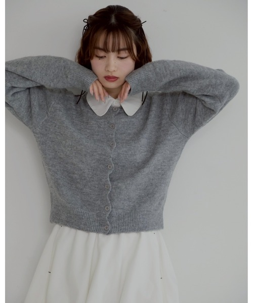 jumelle（ジュメロ）の「襟付き2wayカーディガン（カーディガン/ボレロ・レディース・グレー・FREE）」の6枚目の写真