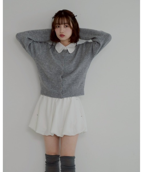 jumelle（ジュメロ）の「襟付き2wayカーディガン（カーディガン/ボレロ・レディース・グレー・FREE）」の7枚目の写真