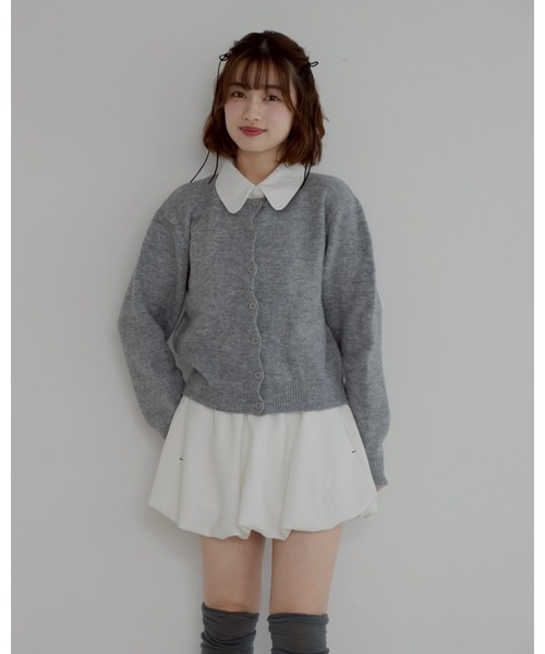 jumelle（ジュメロ）の「襟付き2wayカーディガン（カーディガン/ボレロ・レディース・グレー・FREE）」の8枚目の写真