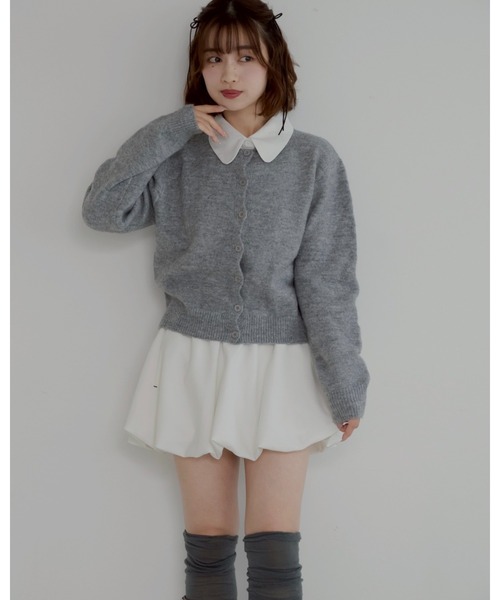 jumelle（ジュメロ）の「襟付き2wayカーディガン（カーディガン/ボレロ・レディース・グレー・FREE）」の9枚目の写真