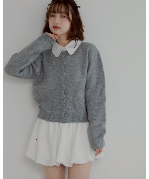jumelle（ジュメロ）の「襟付き2wayカーディガン（カーディガン/ボレロ・レディース・グレー・FREE）」の10枚目の写真