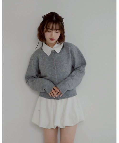 jumelle（ジュメロ）の「襟付き2wayカーディガン（カーディガン/ボレロ・レディース・グレー・FREE）」の11枚目の写真