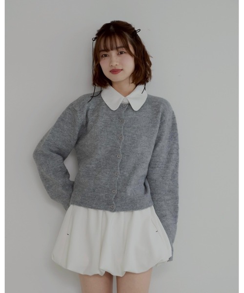 jumelle（ジュメロ）の「襟付き2wayカーディガン（カーディガン/ボレロ・レディース・グレー・FREE）」の14枚目の写真