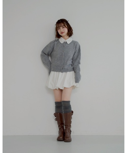 jumelle（ジュメロ）の「襟付き2wayカーディガン（カーディガン/ボレロ・レディース・グレー・FREE）」の15枚目の写真