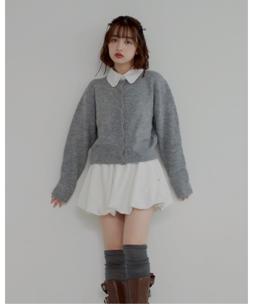 jumelle（ジュメロ）の「襟付き2wayカーディガン（カーディガン/ボレロ・レディース・グレー・FREE）」の16枚目の写真