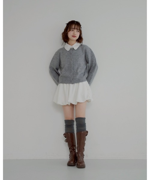 jumelle（ジュメロ）の「襟付き2wayカーディガン（カーディガン/ボレロ・レディース・グレー・FREE）」の17枚目の写真