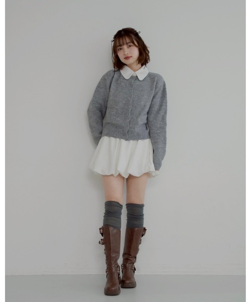 jumelle（ジュメロ）の「襟付き2wayカーディガン（カーディガン/ボレロ・レディース・グレー・FREE）」の18枚目の写真