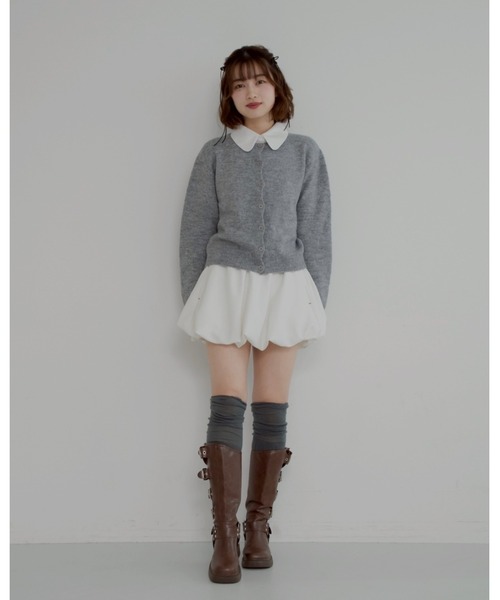 jumelle（ジュメロ）の「襟付き2wayカーディガン（カーディガン/ボレロ・レディース・グレー・FREE）」の19枚目の写真