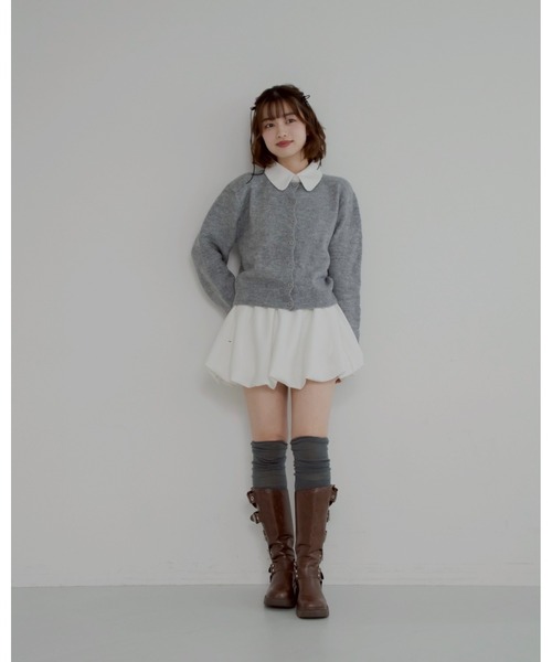 jumelle（ジュメロ）の「襟付き2wayカーディガン（カーディガン/ボレロ・レディース・グレー・FREE）」の20枚目の写真