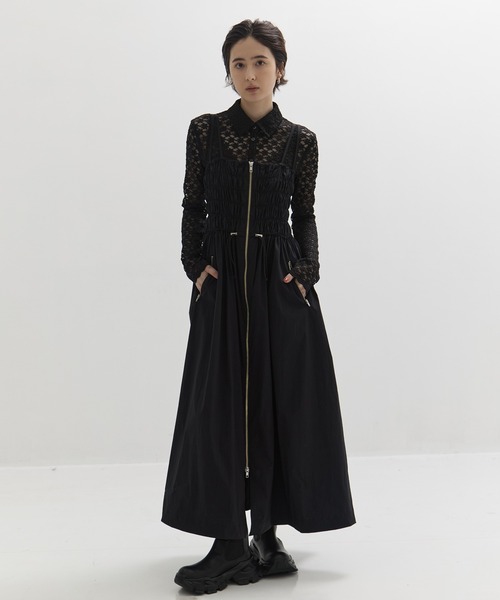 STUDIOUS ステュディオス パネル クロス ロング ワンピース STUDIOUS（ステュディオス）の「パネルクロスロングワンピース
