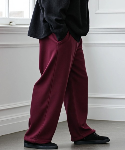 SITRY(シトリー)の「Heavy Weight Wide Silhouette Sweat Pants/ヘビーウェイト 裏起毛 ドローコード ワイドスウェットパンツ セットアップ対応(スウェットパンツ・メンズ・オートミール/チャコール/バーガンディー/グレー/ブラック・M/L/LL)」の5枚目の写真