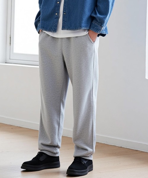 SITRY(シトリー)の「Heavy Weight Wide Silhouette Sweat Pants/ヘビーウェイト 裏起毛 ドローコード ワイドスウェットパンツ セットアップ対応(スウェットパンツ・メンズ・オートミール/チャコール/バーガンディー/グレー/ブラック・M/L/LL)」の3枚目の写真