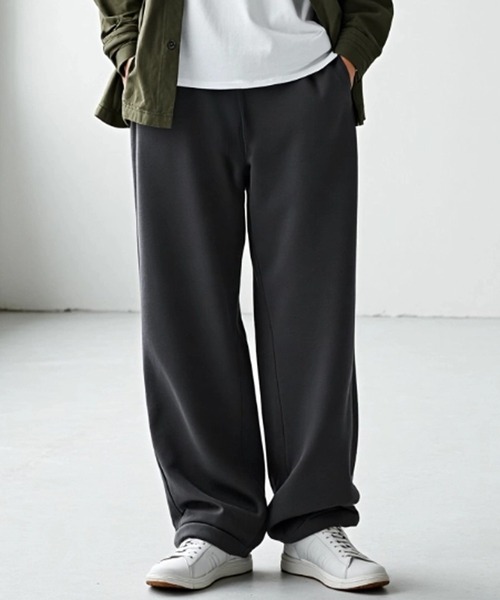 SITRY(シトリー)の「Heavy Weight Wide Silhouette Sweat Pants/ヘビーウェイト 裏起毛 ドローコード ワイドスウェットパンツ セットアップ対応(スウェットパンツ・メンズ・オートミール/チャコール/バーガンディー/グレー/ブラック・M/L/LL)」の4枚目の写真