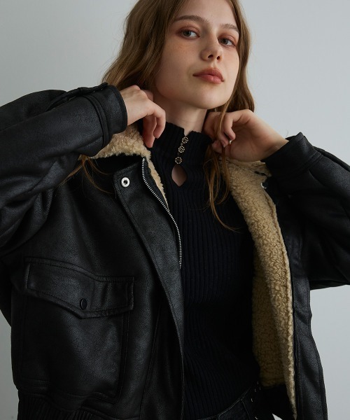 オーバーサイズムートンライクジャケット