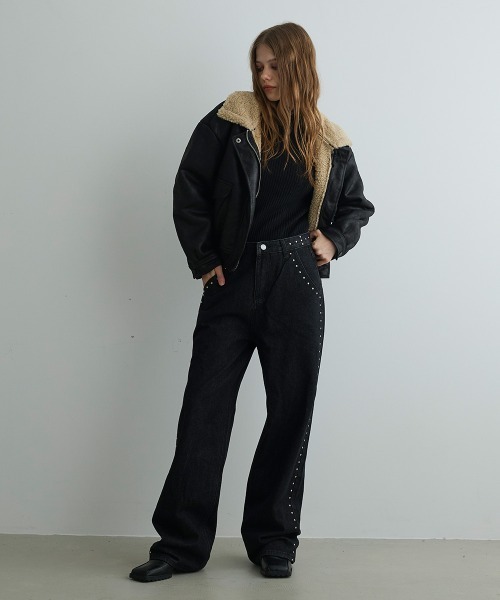 オーバーサイズムートンライクジャケット