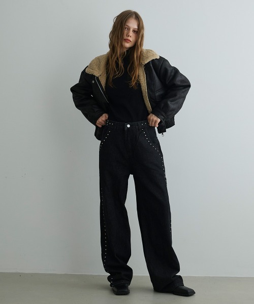 オーバーサイズムートンライクジャケット