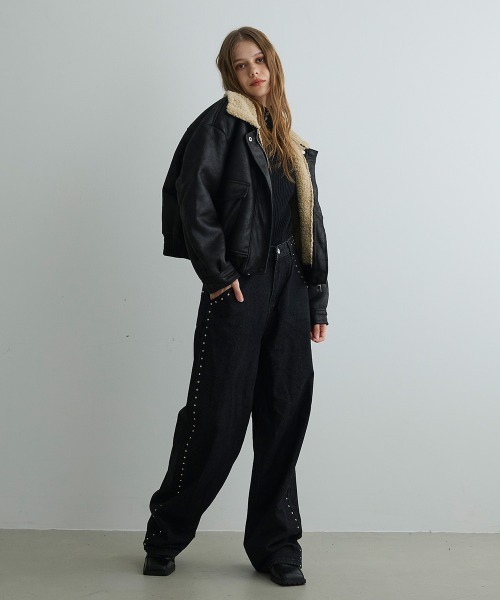 オーバーサイズムートンライクジャケット