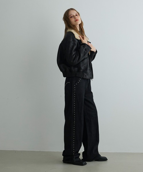 オーバーサイズムートンライクジャケット