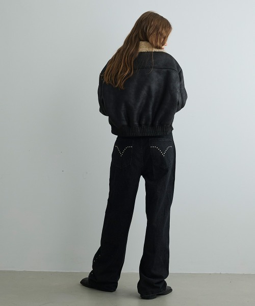 オーバーサイズムートンライクジャケット