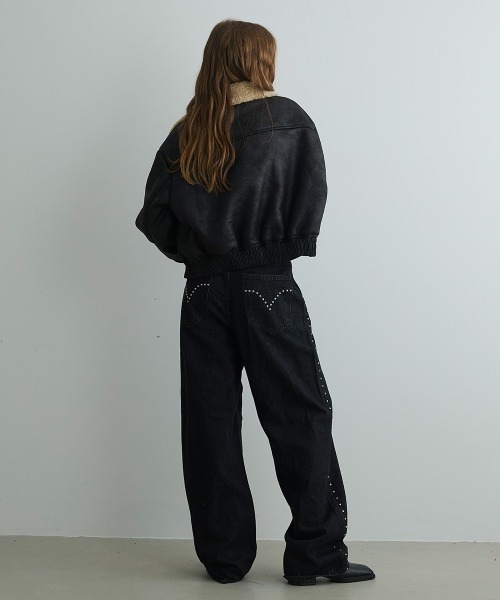 オーバーサイズムートンライクジャケット