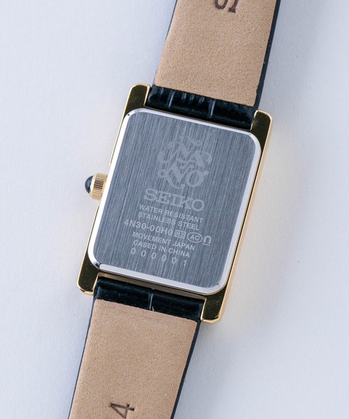 SEIKO/セイコー コラボレーション スクエア ゴールド×ブラック