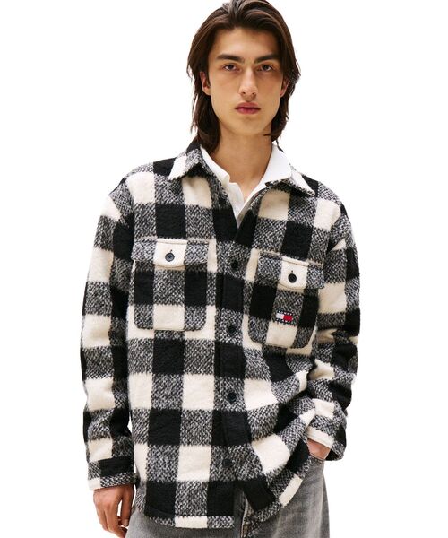 tommy jeans(トミー ジーンズ)の「チェックオーバーシャツ(シャツ/ブラウス・メンズ・ブラック・MEDIUM/X-LARGE/LARGE/SMALL)」の1枚目の写真