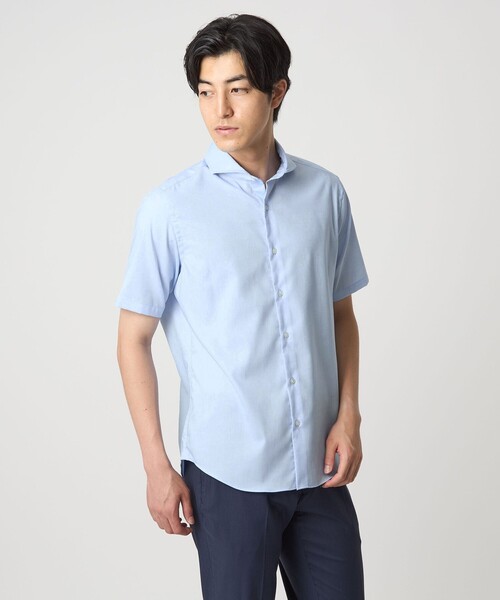 A DAY IN THE LIFE UNITED ARROWS(アデイインザライフユナイテッドアローズ)の「ドビークロス カッタウェイカラー ブルーシャツ-イージーケア-<A DAY IN THE LIFE>(シャツ/ブラウス・メンズ・ライトブルー/ロイヤルブルー/コバルトブルー・L/M/XL)」の2枚目の写真