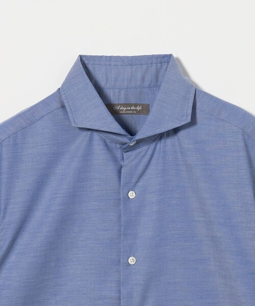 A DAY IN THE LIFE UNITED ARROWS(アデイインザライフユナイテッドアローズ)の「ドビークロス カッタウェイカラー ブルーシャツ-イージーケア-<A DAY IN THE LIFE>(シャツ/ブラウス・メンズ・ライトブルー/ロイヤルブルー/コバルトブルー・L/M/XL)」の7枚目の写真
