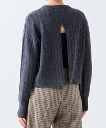 A_（エース）の「【A_/エース】ケーブルバックスリット（ニット/セーター）」