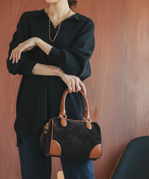 GLOBAL WORK（グローバルワーク）の「2WAYミニボストン/595750（ボストンバッグ・レディース・ブラック系その他/ブラック/ベージュ・FREE）」の13枚目の写真