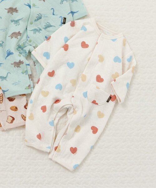 総柄キルトカバーオール（ロンパース）｜apres les cours