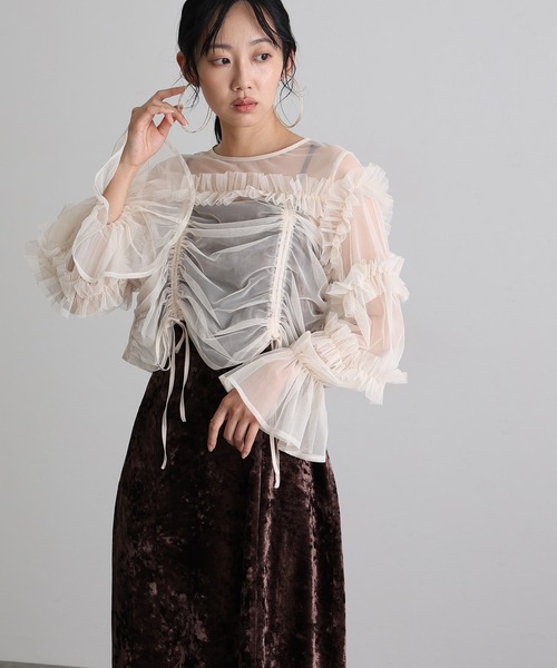 atlo(アトロ)の「結婚式 二次会 パーティー ドレス 袖あり と ミモレ丈 シャーリング ボレロ キャミワンピース2点セットセレモニー フォーマル オケージョンドレス お呼ばれ 同窓会 成人式 (ドレス・レディース・ブラック/ブラウン・L/M)」の8枚目の写真