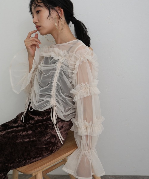 atlo(アトロ)の「結婚式 二次会 パーティー ドレス 袖あり と ミモレ丈 シャーリング ボレロ キャミワンピース2点セットセレモニー フォーマル オケージョンドレス お呼ばれ 同窓会 成人式 (ドレス・レディース・ブラック/ブラウン・L/M)」の9枚目の写真