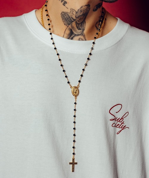 Subciety(サブサエティ)の「Rosary necklace(ネックレス・メンズ・シルバー/ゴールド・FREE)」の1枚目の写真