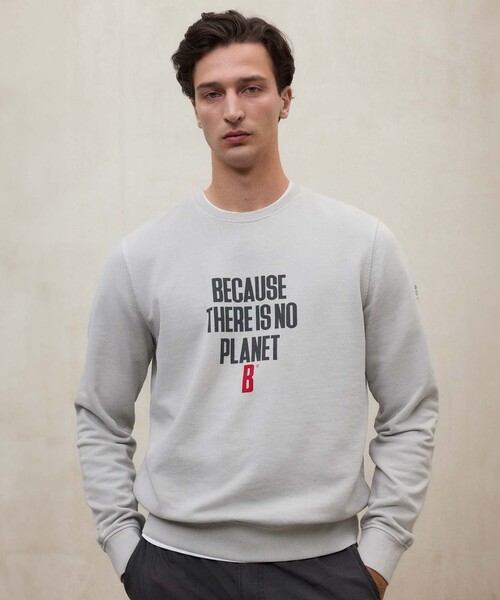 ECOALF(エコアルフ)の「BARDERA BECAUSE スウェット / BARDERA SWEATSHIRT MAN(スウェット・メンズ・ライトグレー/ブルー/グレー系その他2・L/M)」の1枚目の写真