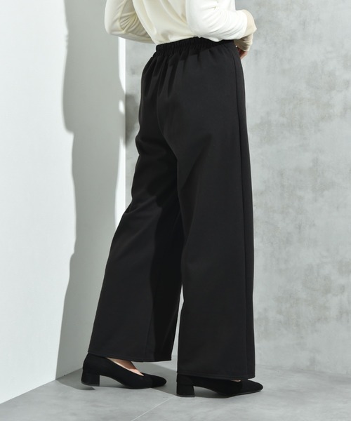 INTERPLANET（インタープラネット）の「ウールライク裏起毛セットアップ（ワンピース・レディース・ブラック/チャコールグレー・FREE）」の6枚目の写真